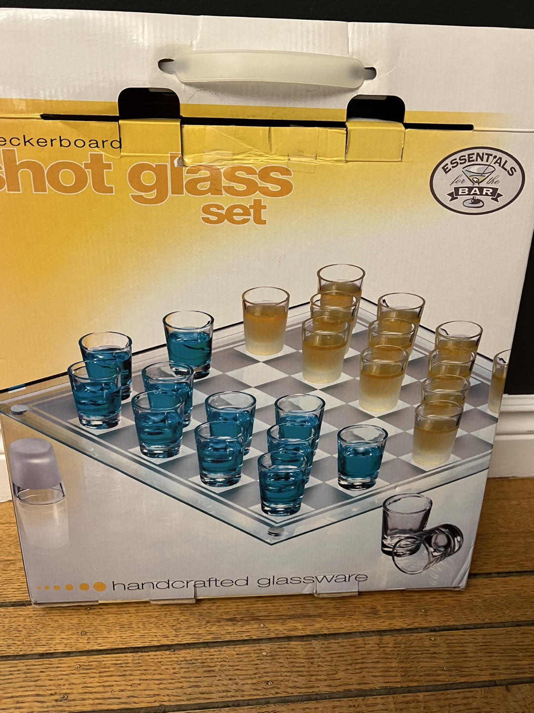 Essentials For The Bar Shot Glass Checkerboard Set