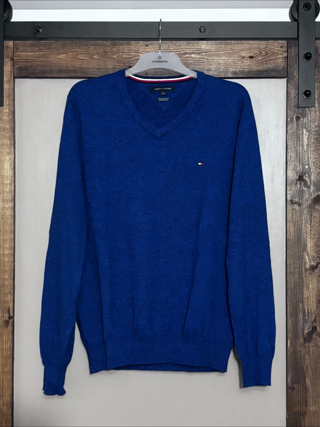 Tommy Hilfiger Blue Cotton Sweater - Size L thumbnail