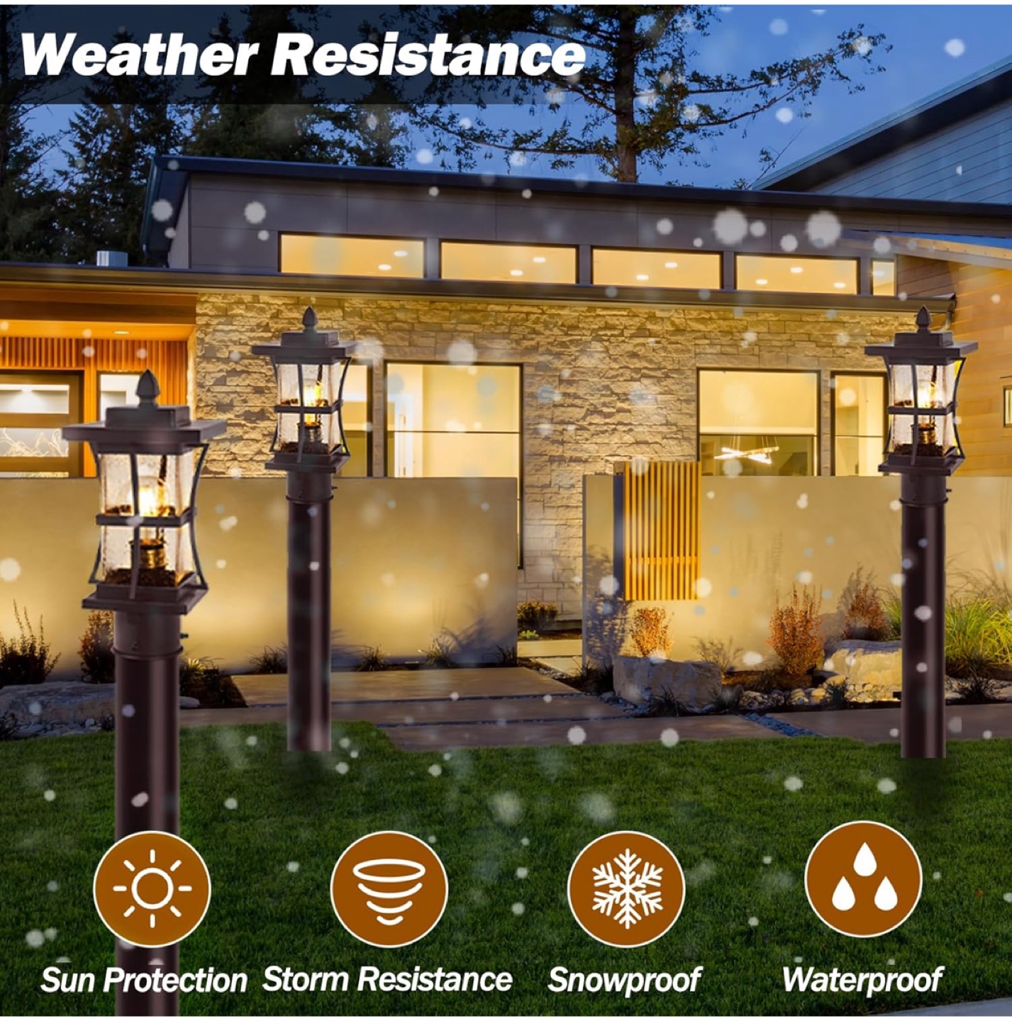 Dusk to Dawn Outdoor Post Light Fixture - photo 4