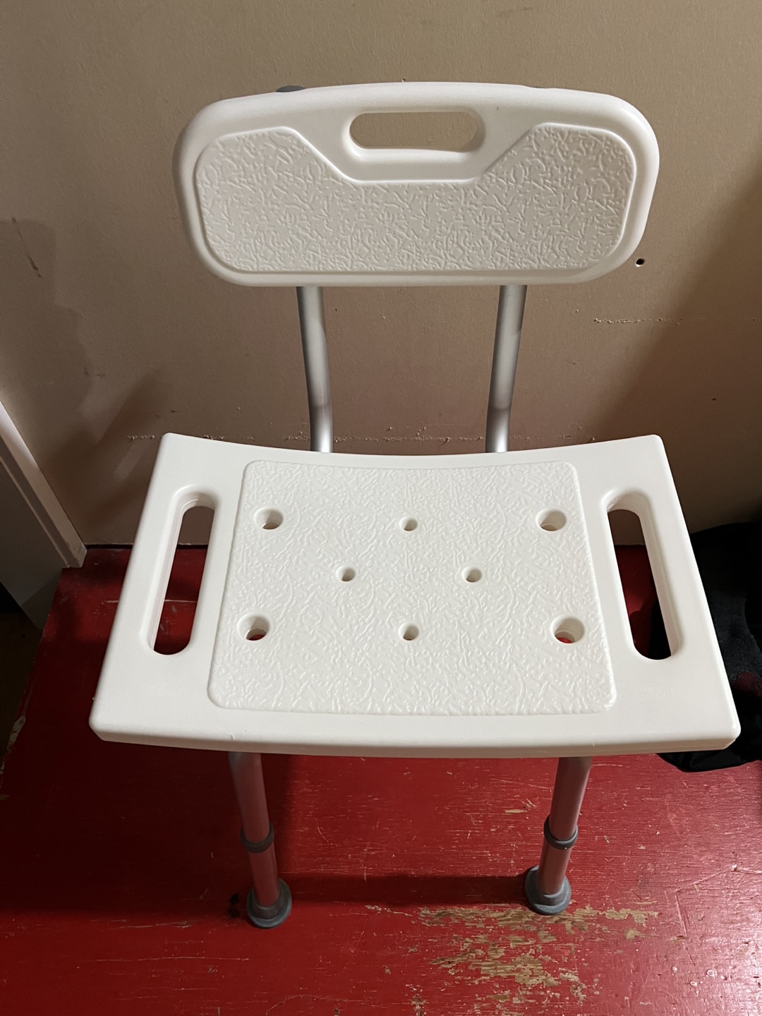 White Adjustable Height Bath/Shower Chair