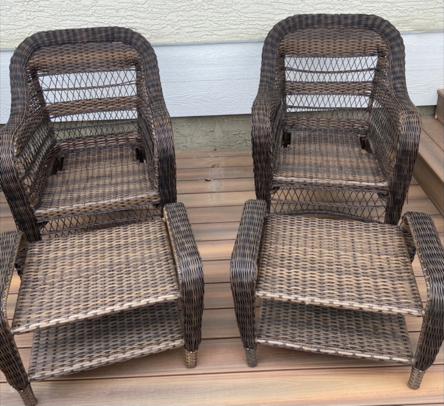 Wicker Patio Chairs - Set of 2