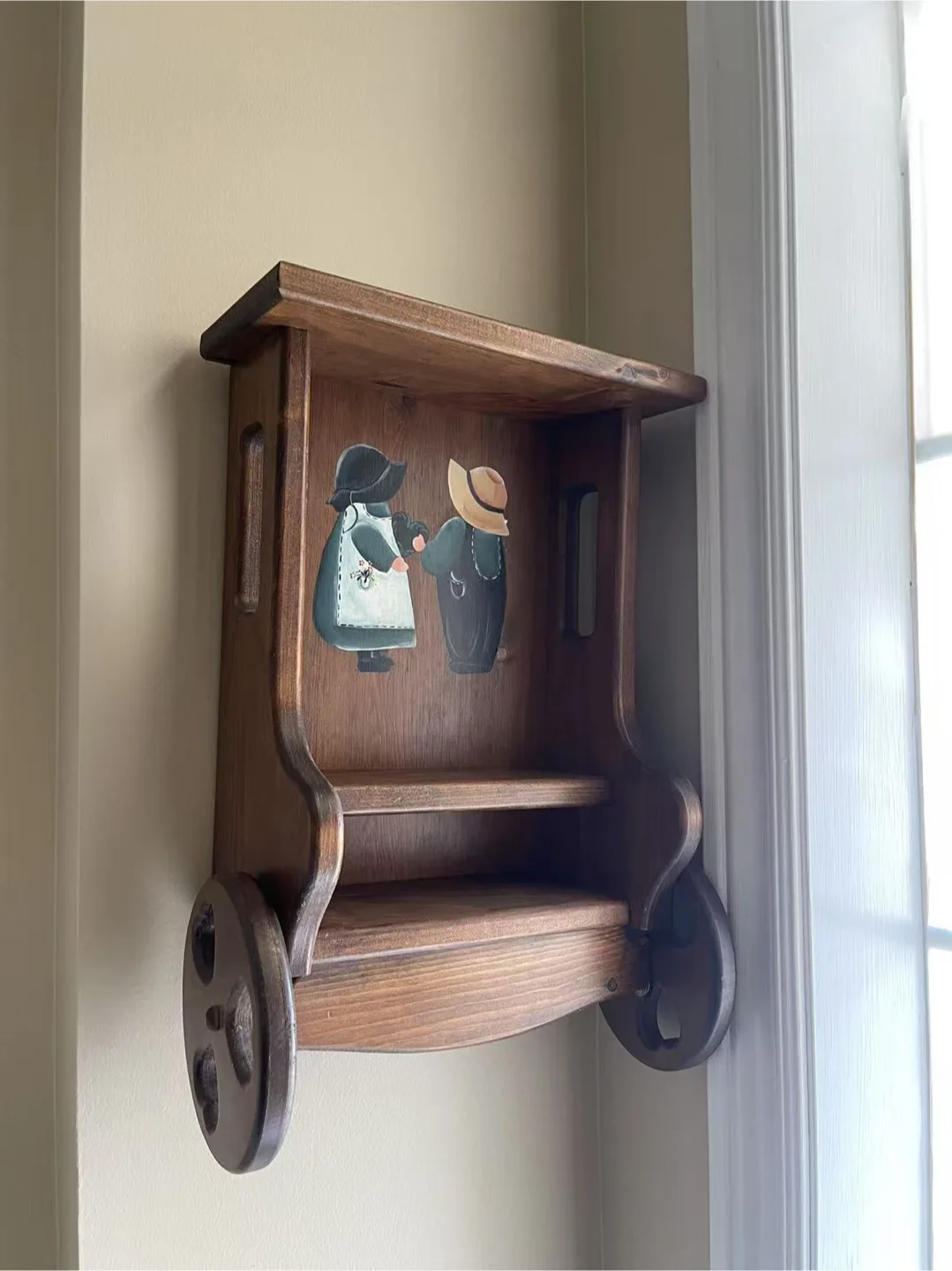 Wooden Shelf with Amish Couple thumbnail