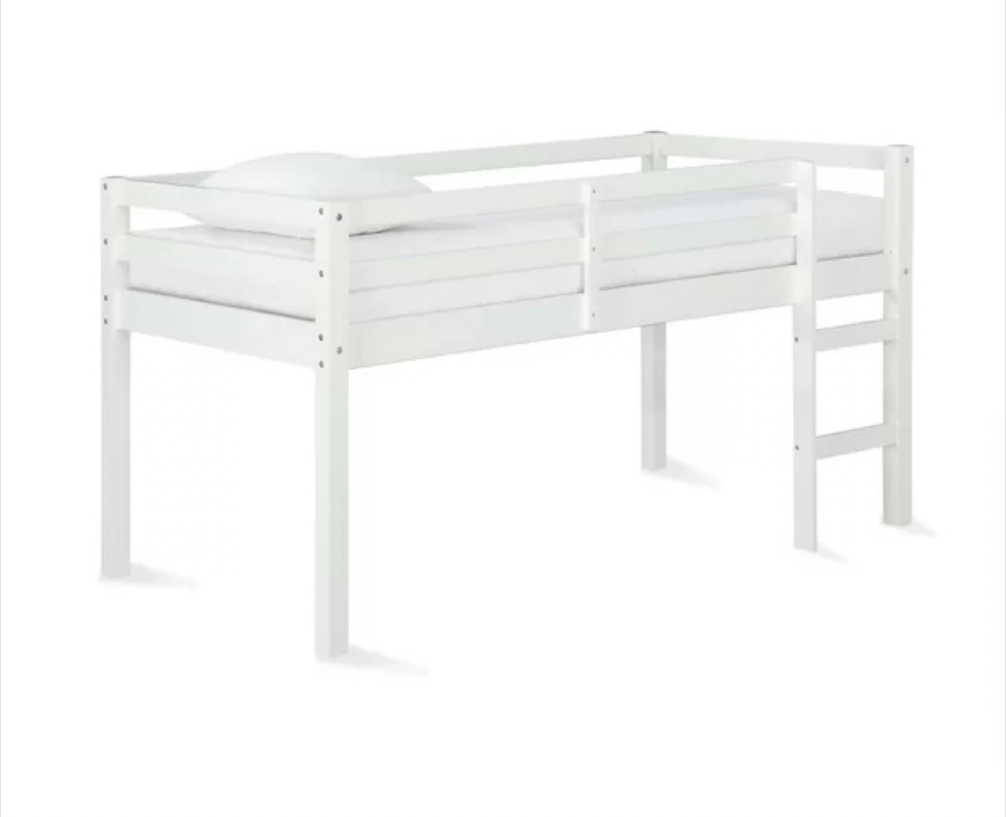 White Wood Loft Bed - Twin Size - photo 2
