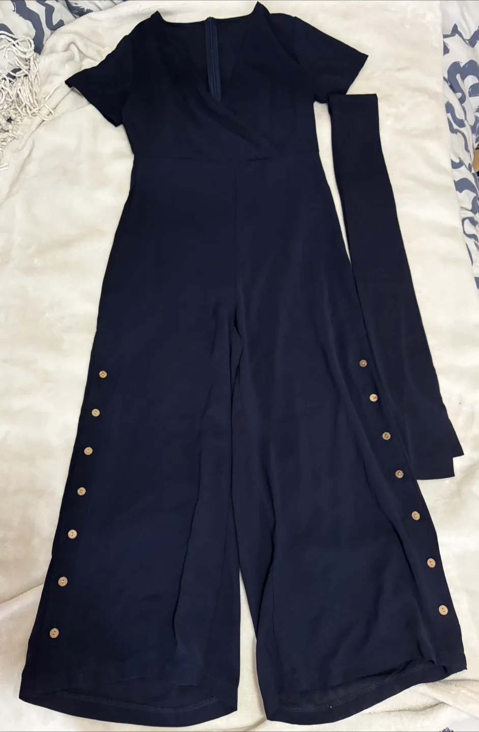 Navy Blue  Jumpsuit with Button Detail thumbnail