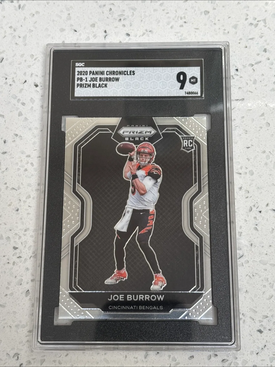 NFL Joe Burrow 2020 Panini Chronicles Prizm Black SGC 9 thumbnail