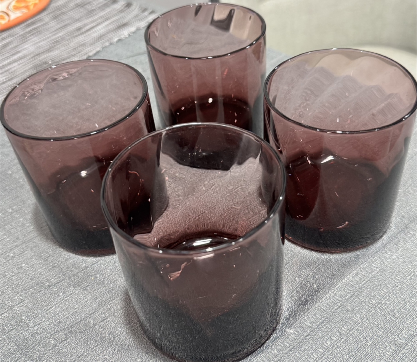 Set of 4 Purple Drinking Glasses - photo 2