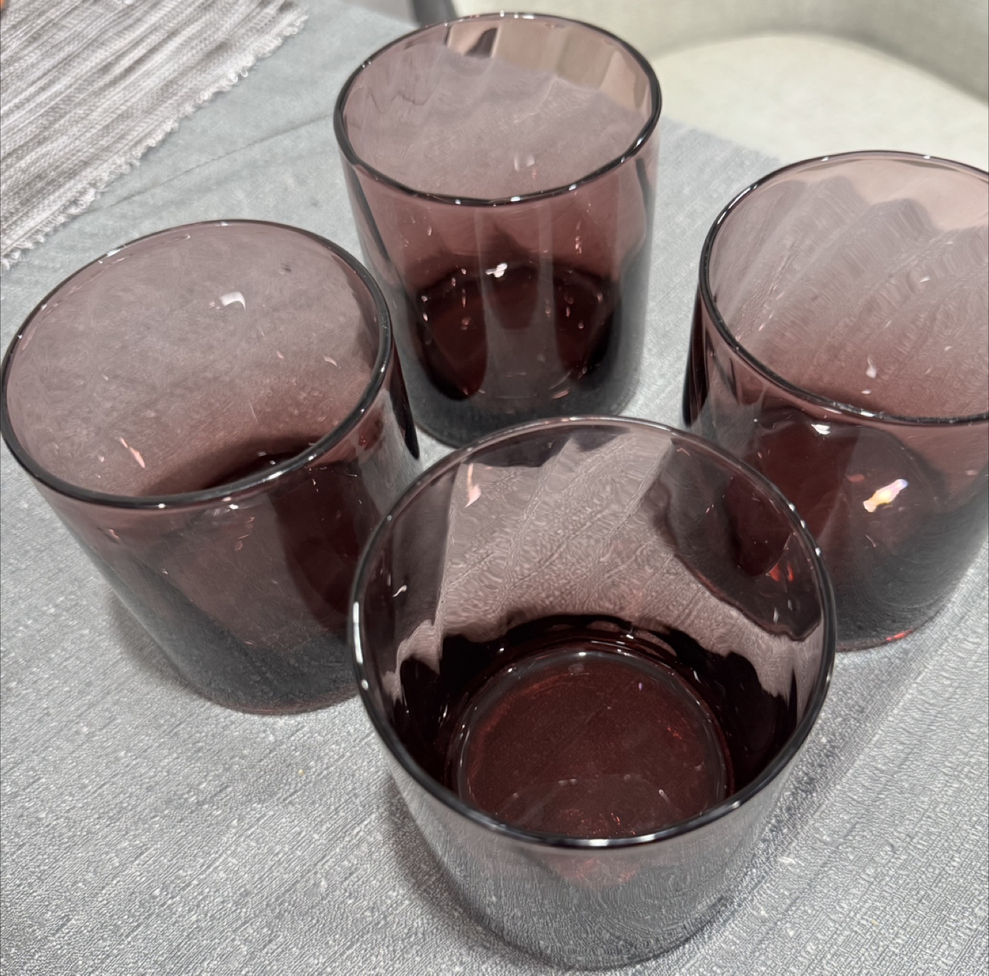 Set of 4 Purple Drinking Glasses