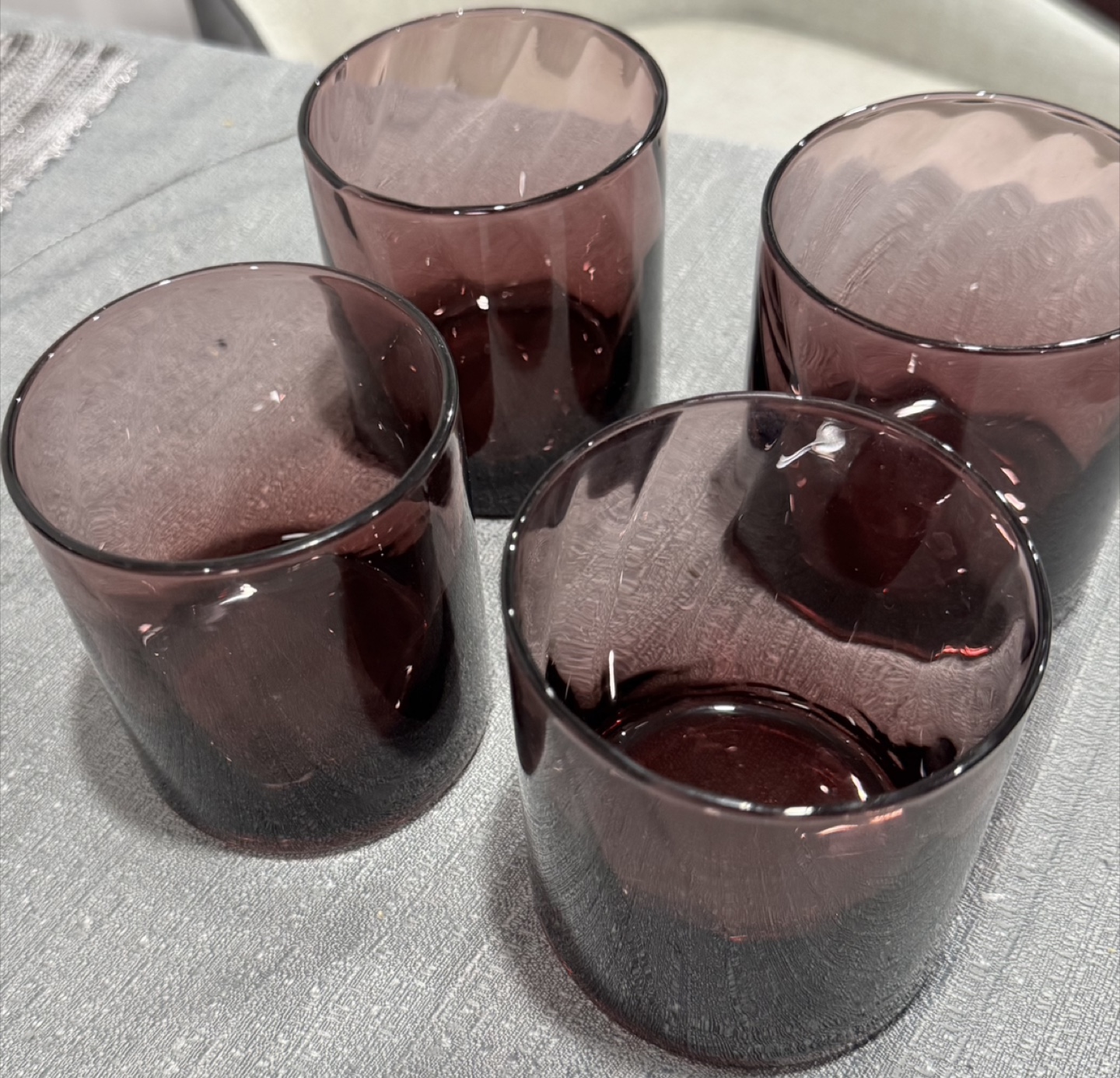 Set of 4 Purple Drinking Glasses - photo 3