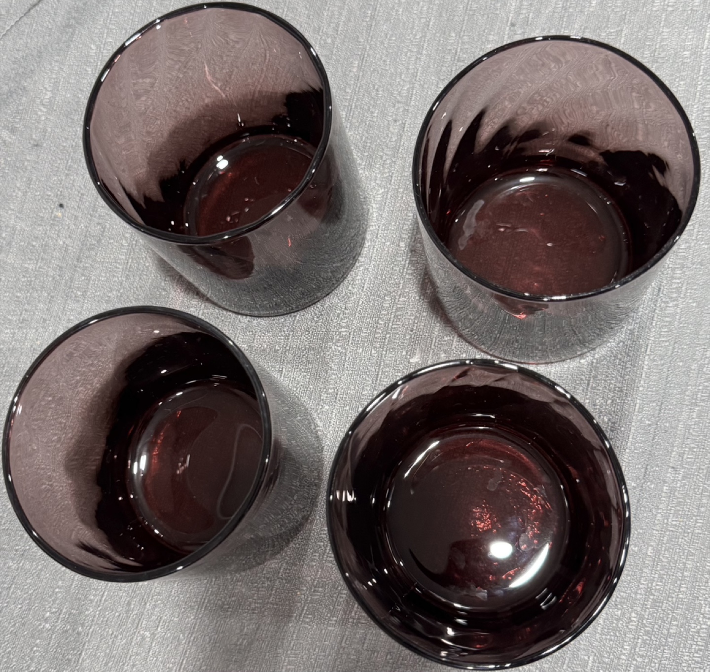 Set of 4 Purple Drinking Glasses - photo 4