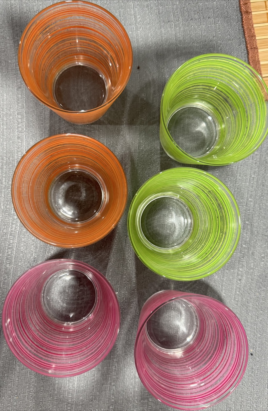 Set of 6 Colourful Swirl Drinking Glasses - photo 2