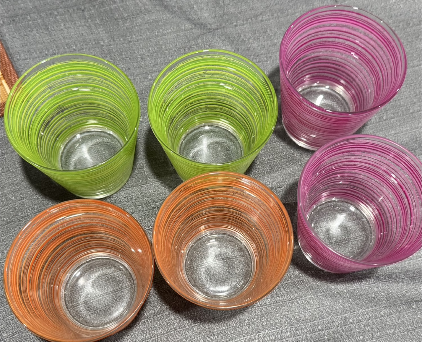 Set of 6 Colourful Swirl Drinking Glasses - photo 3