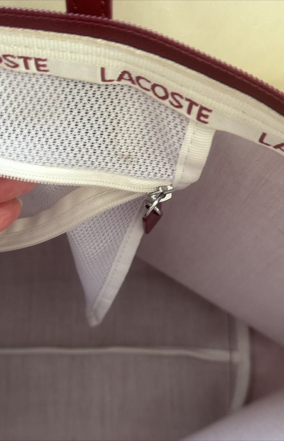 Lacoste burgundy tote bag - photo 5