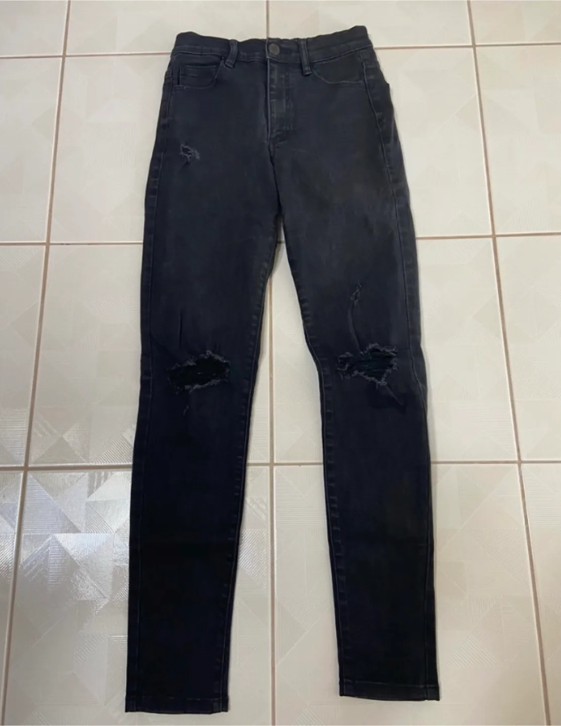 Garage Black Distressed Jeans - Size 00 thumbnail
