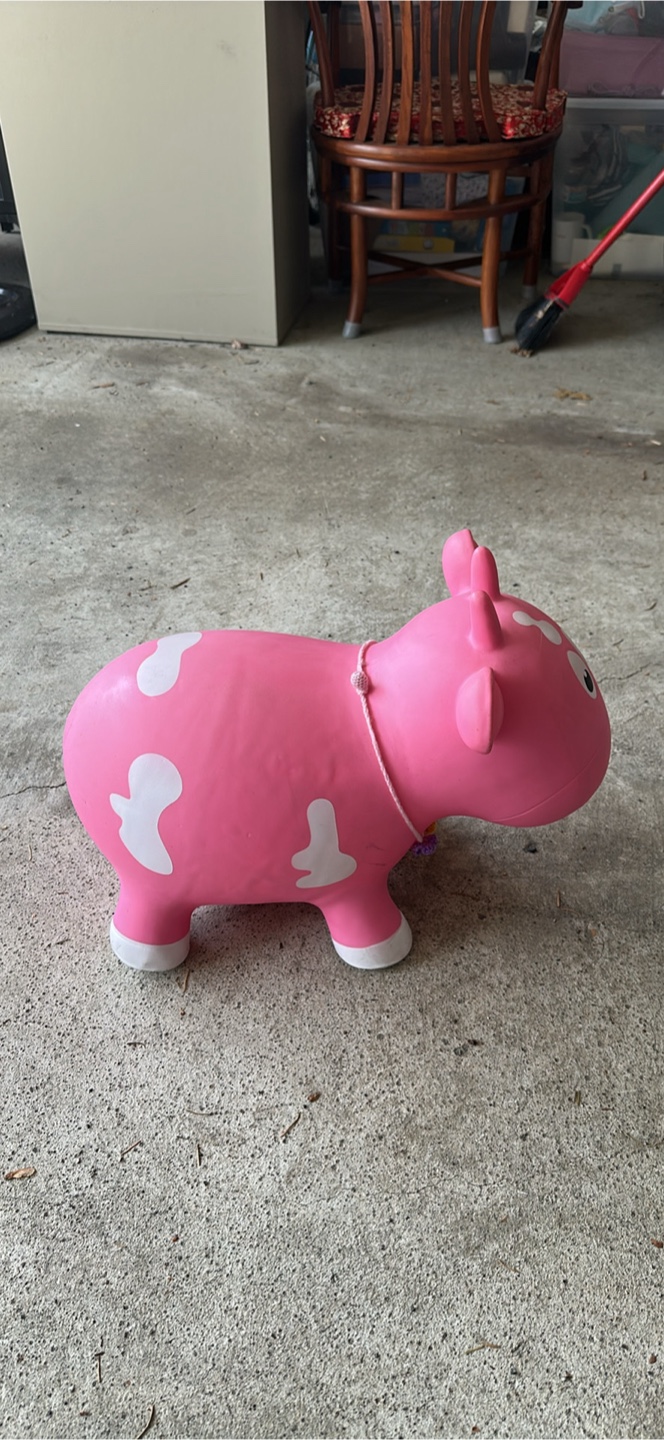 Pink Inflatable Cow Hopper Toy - photo 3