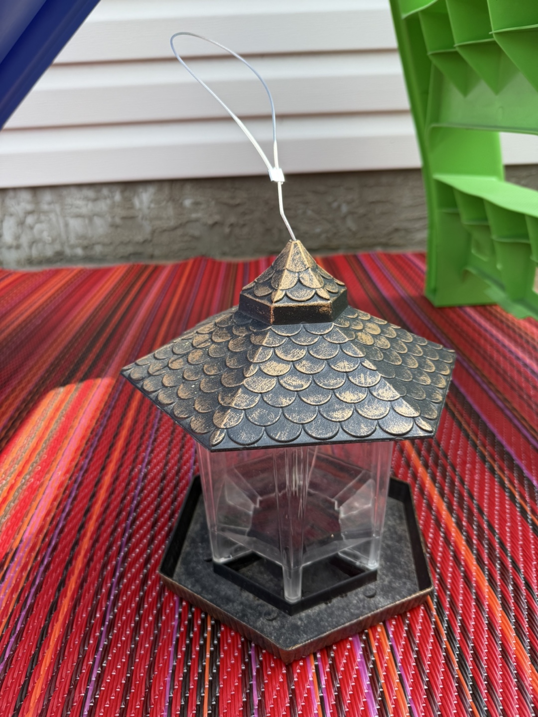 1 Solar powered garden lights + wind chime + bird feeder - photo 5