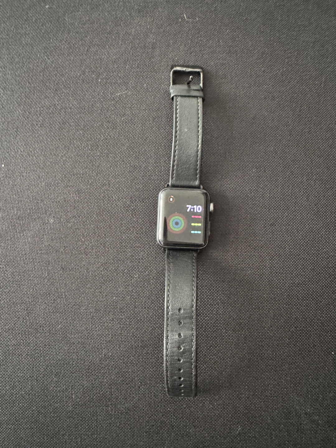 Apple Watch Series 3 38 mm with Black Band and charger