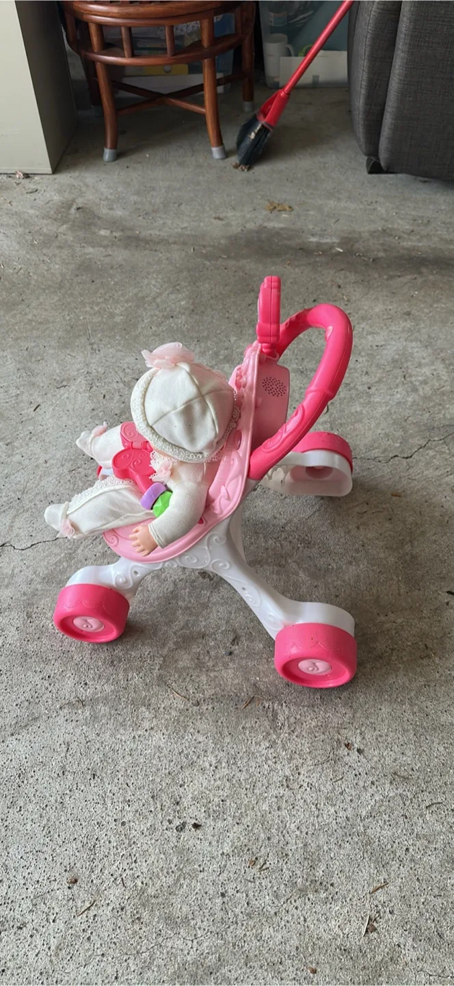 Pink Baby Doll and Stroller Toy image indicator(4)