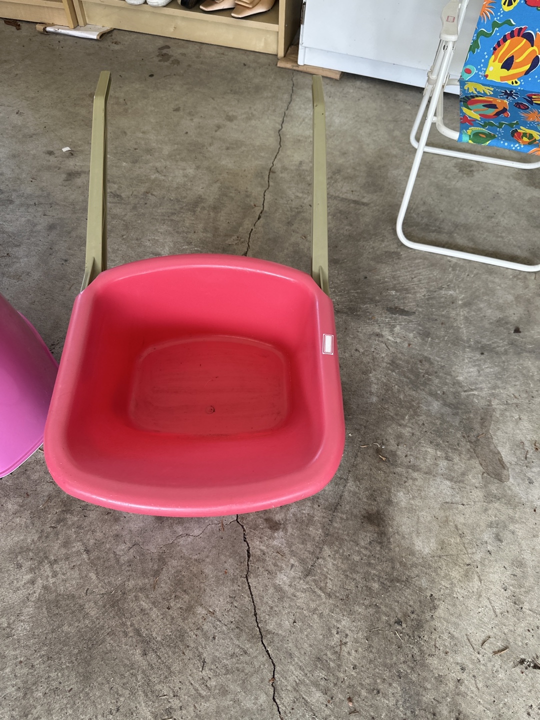 Pink Toy Wheelbarrow