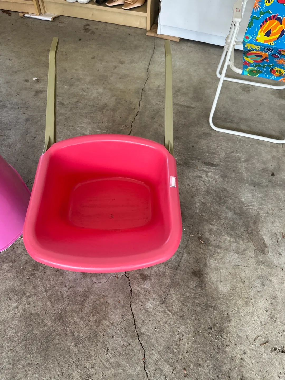 Pink Toy Wheelbarrow