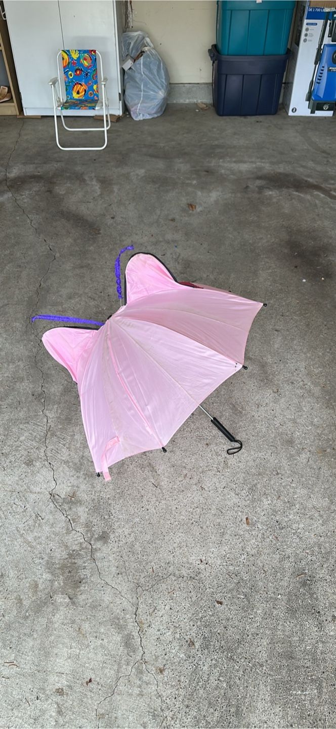 Pink Butterfly Kids Umbrella - photo 3