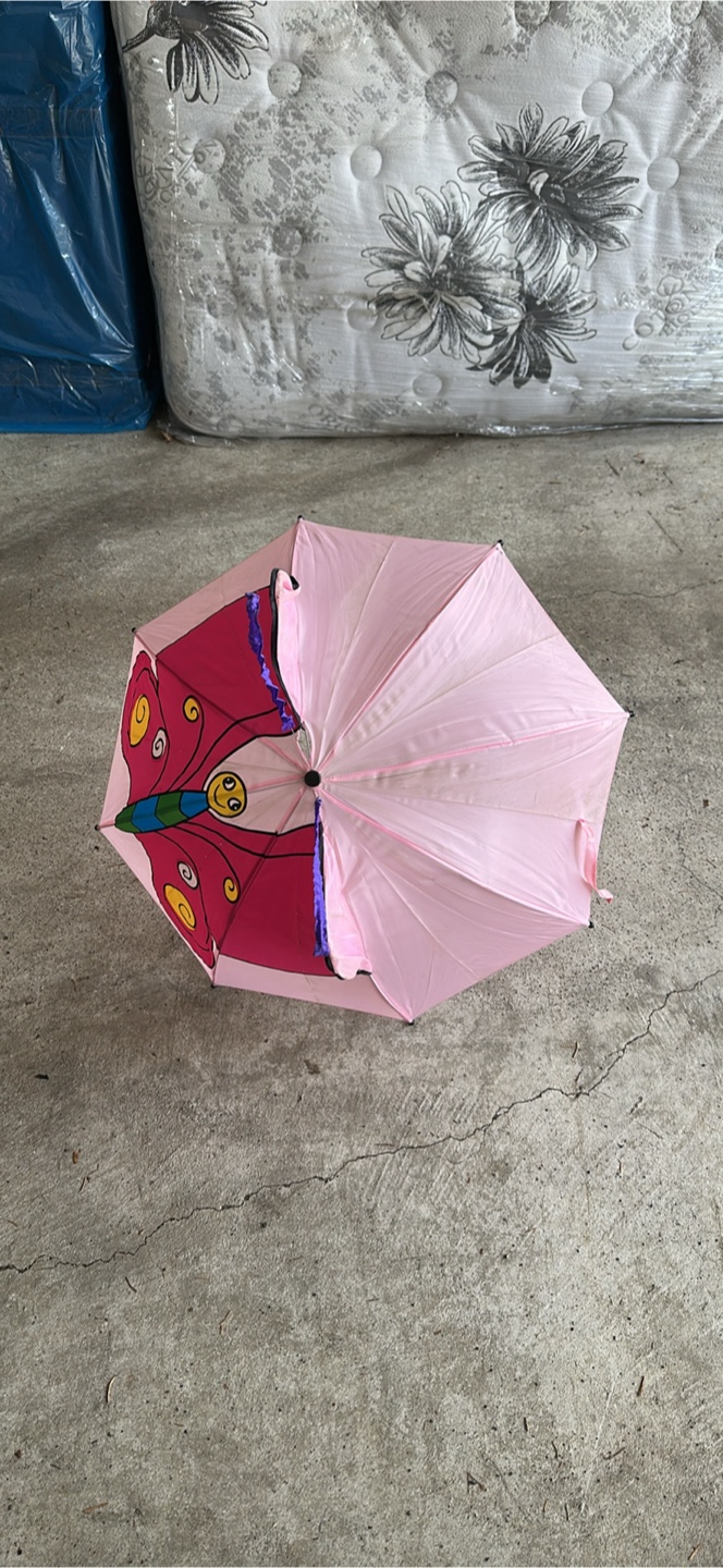 Pink Butterfly Kids Umbrella - photo 4