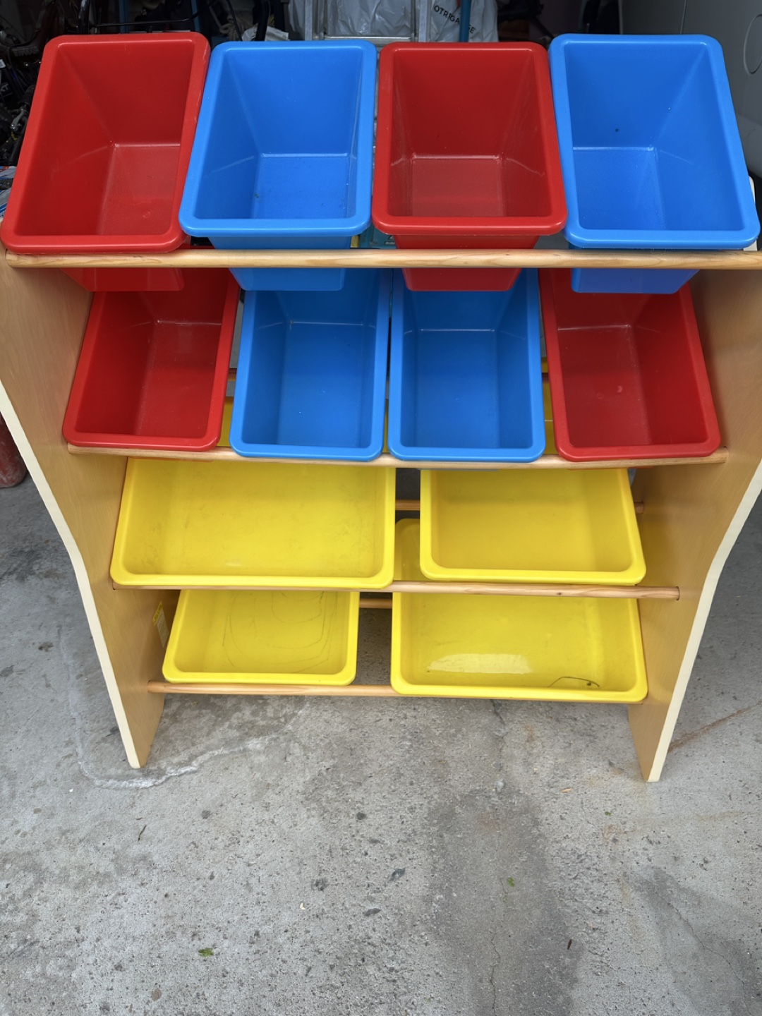 Kids Toy Storage Shelf with Bins