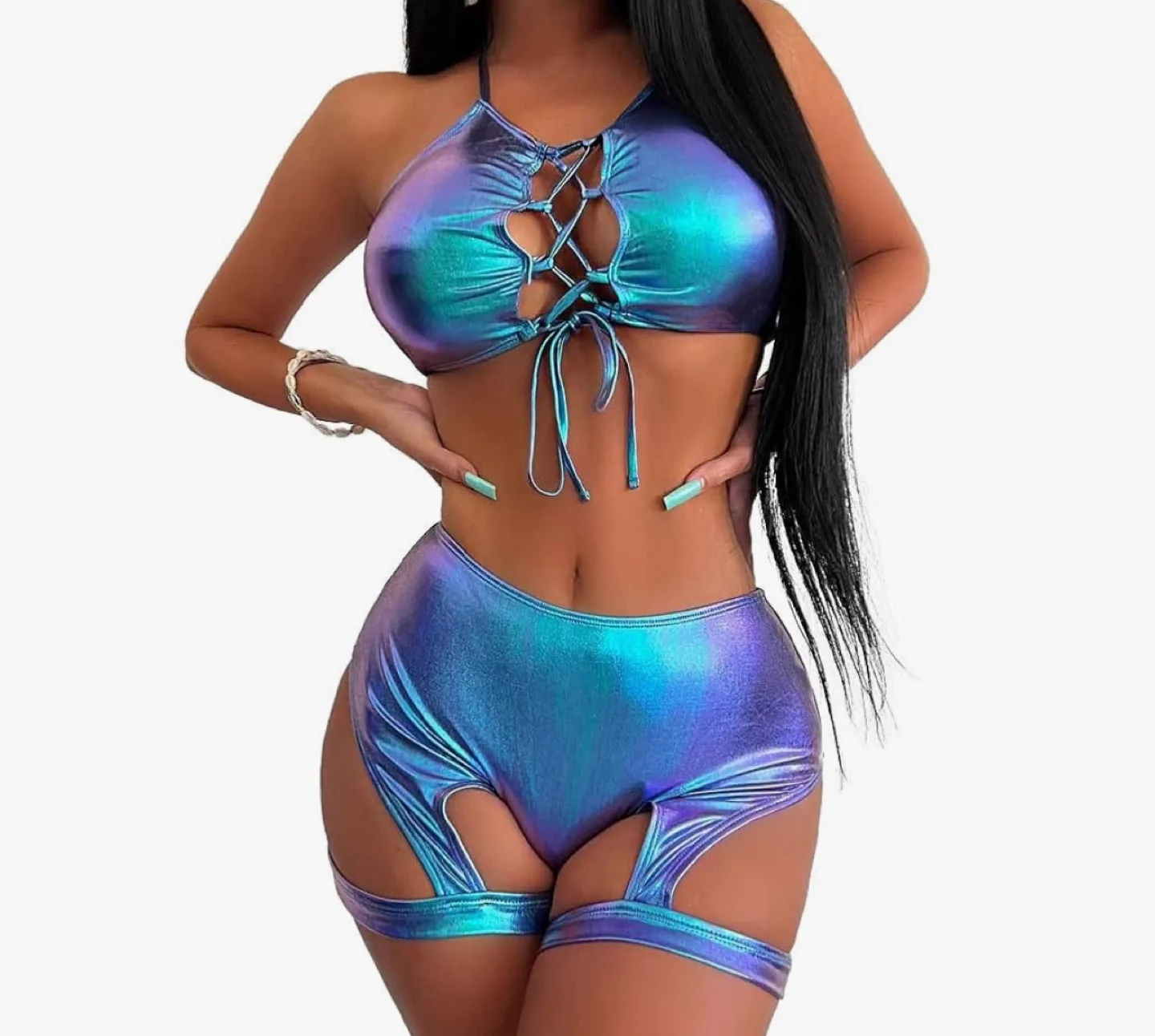 Women’s Holographic Festival Outfit (size m) thumbnail