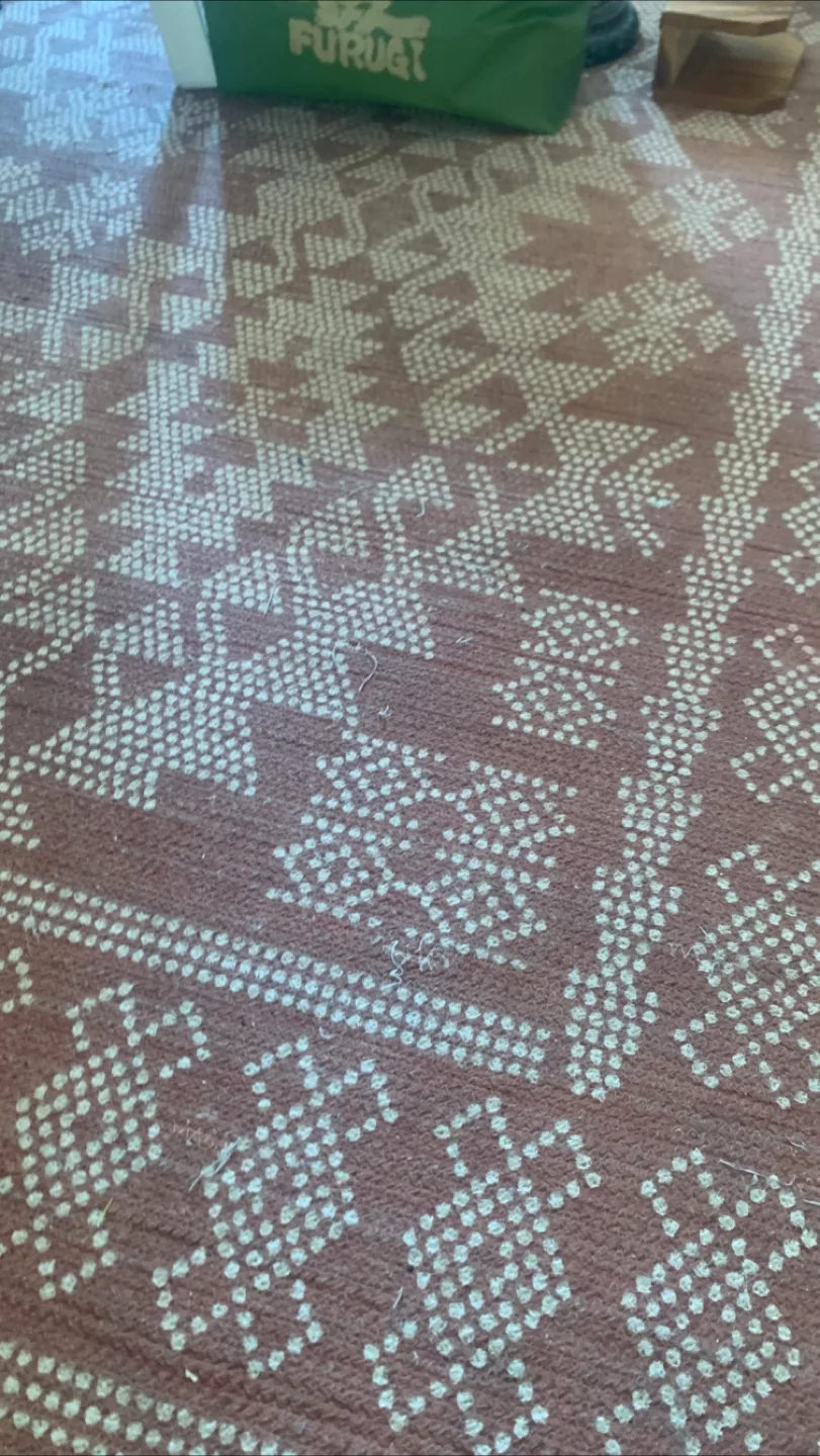 Pink/faded rose Printed Rug 5'2" x 7'5" Cotton thumbnail