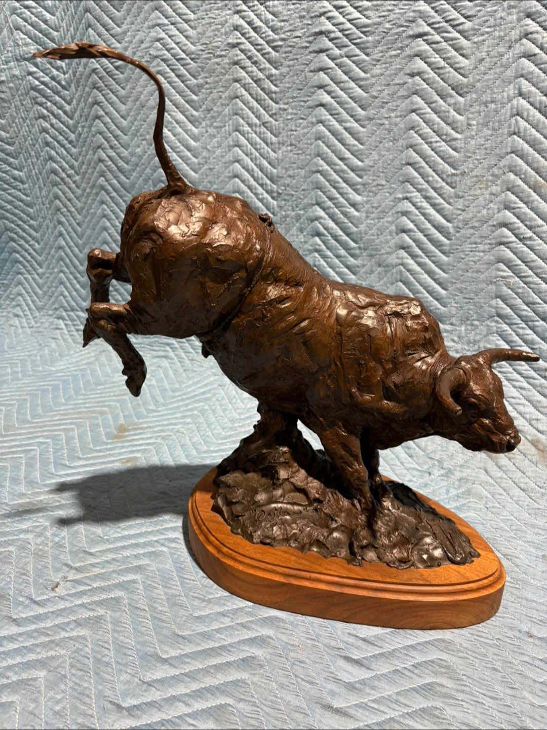 Bronze Statue “Outlaw” Bull by Richard Loffler thumbnail
