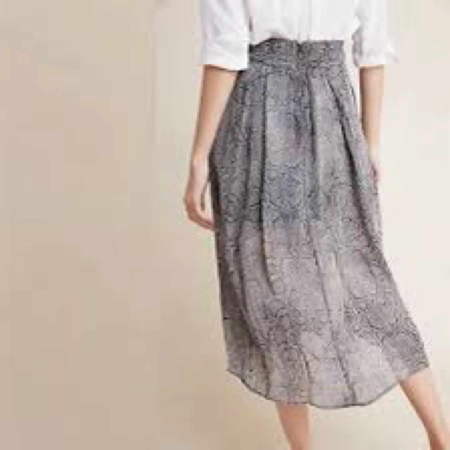 Anthropologie Snakeskin Print Midi Skirt size 4 image indicator(3)