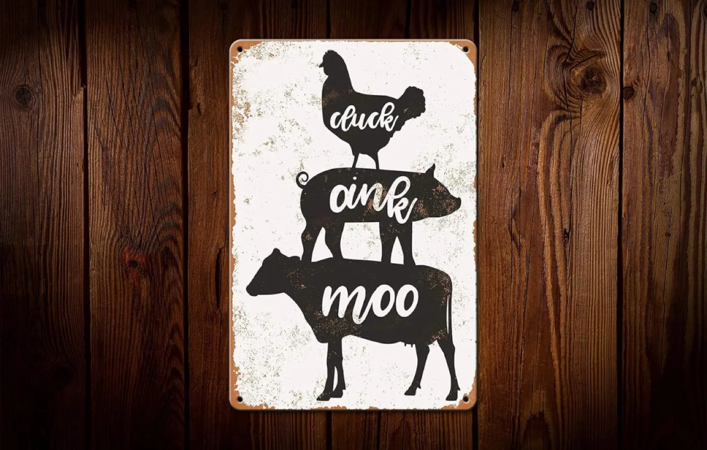 KENSILO Metal Chicken Pig Cow Farmhouse Wall Decor thumbnail