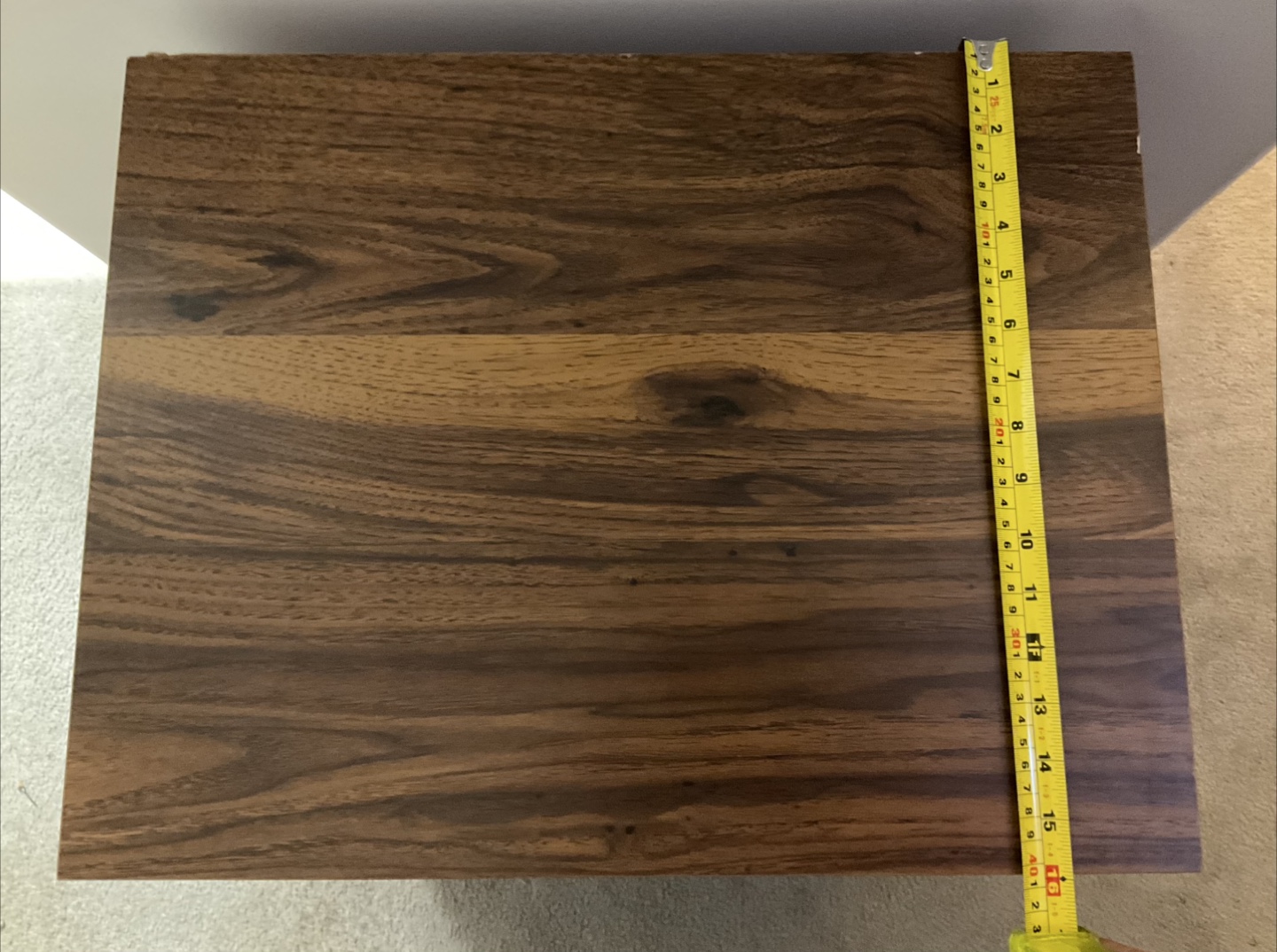 Wood Veneer Nightstand with Drawer - photo 5