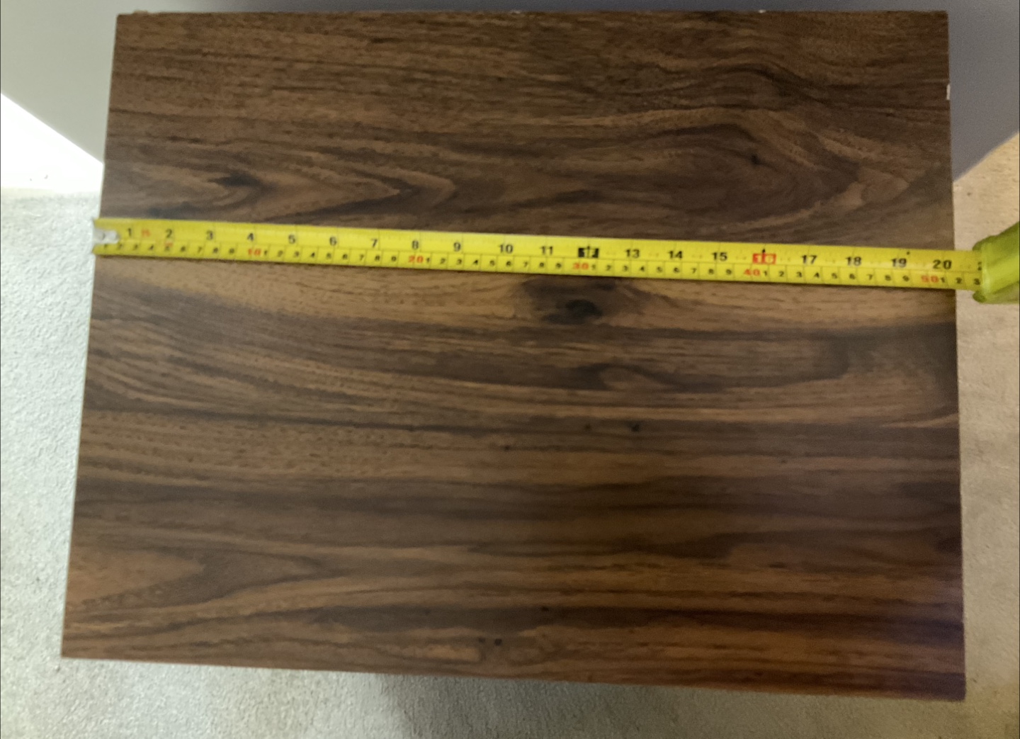 Wood Veneer Nightstand with Drawer - photo 4