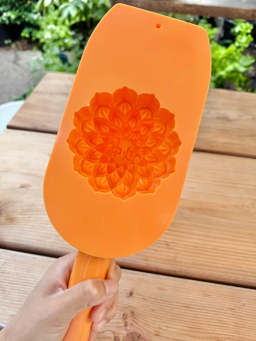 Mooncake Stencil Mold - Plastic Orange 3.25” x 2.5” thumbnail