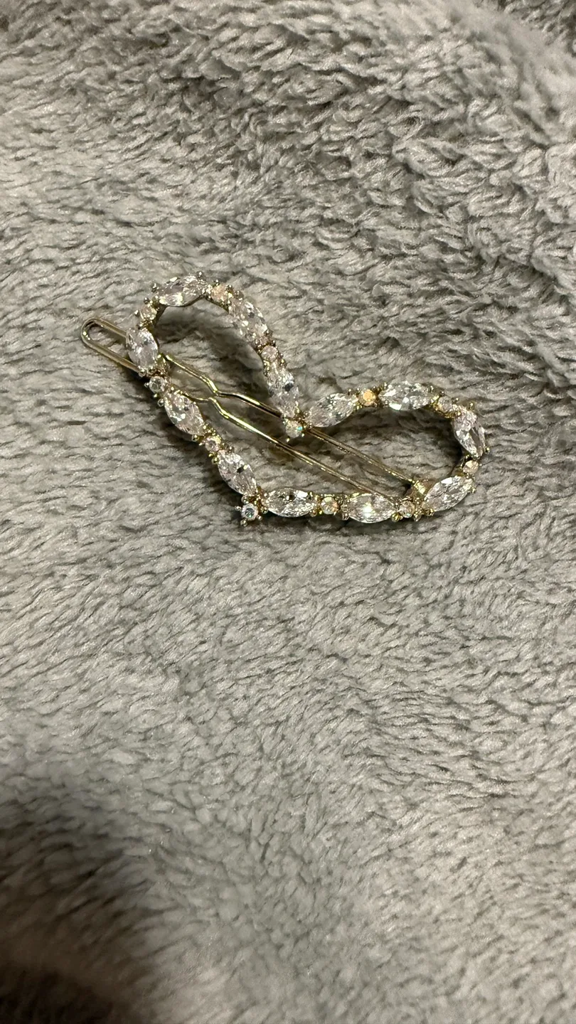 Heart Rhinestone Hair Pin thumbnail