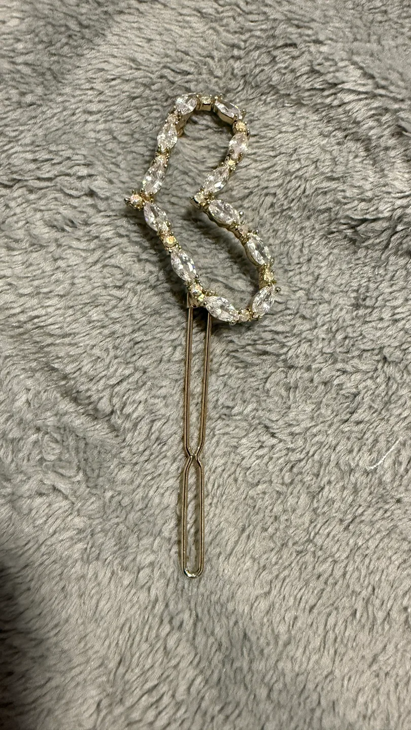 Heart Rhinestone Hair Pin image indicator(2)