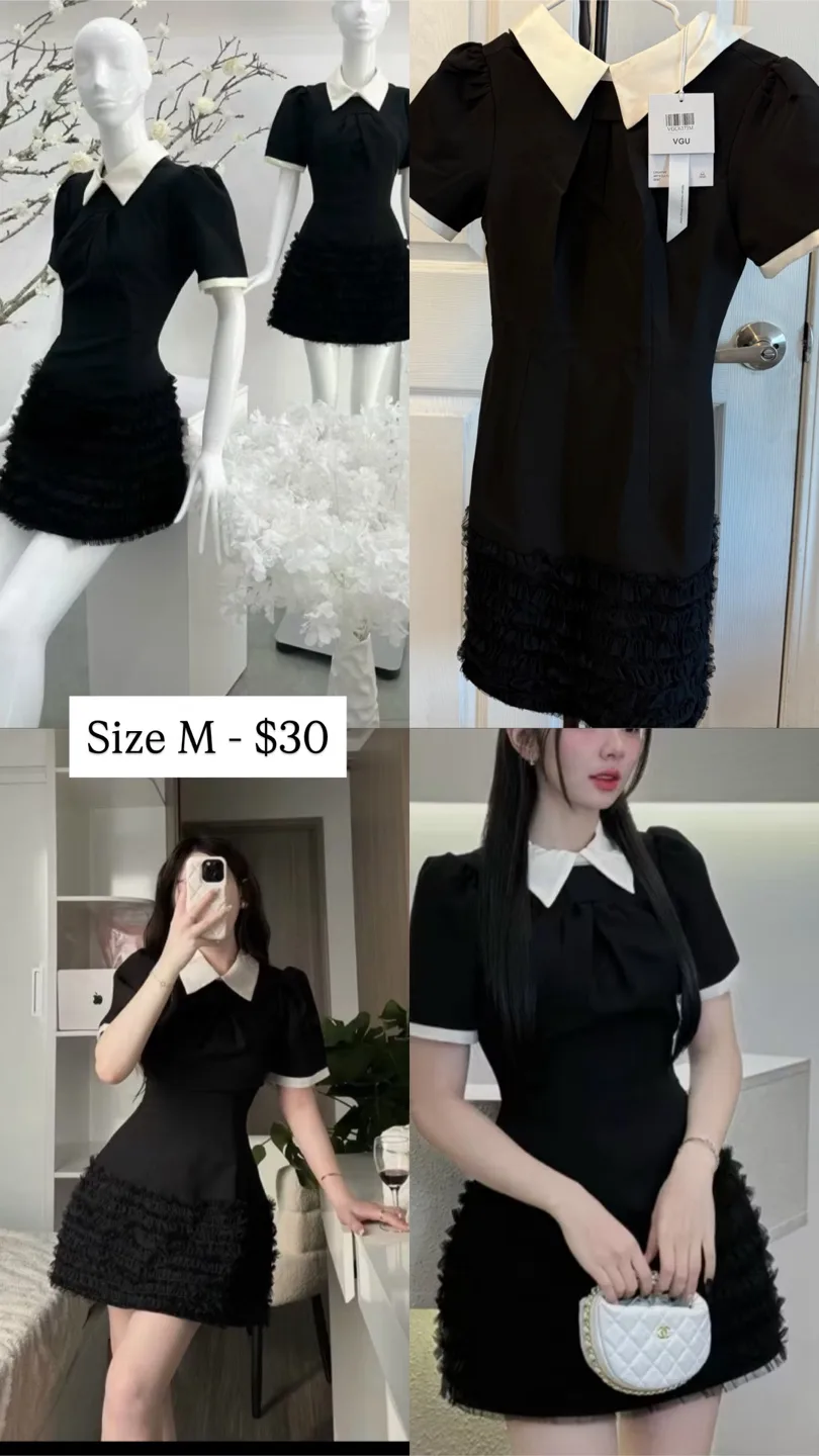 NEW* Black and White Dress - Size M image indicator(3)