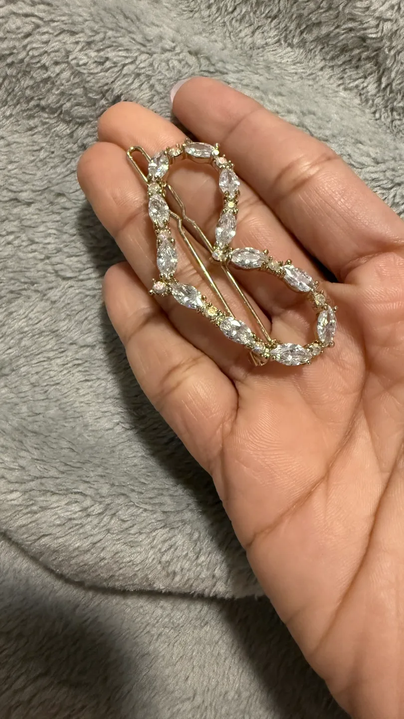 Heart Rhinestone Hair Pin image indicator(3)