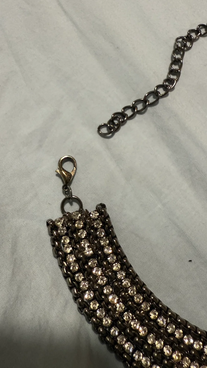 Rhinestone Chain Choker Necklace image indicator(3)