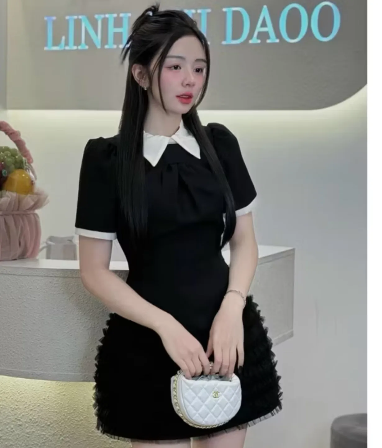 NEW* Black and White Dress - Size M thumbnail