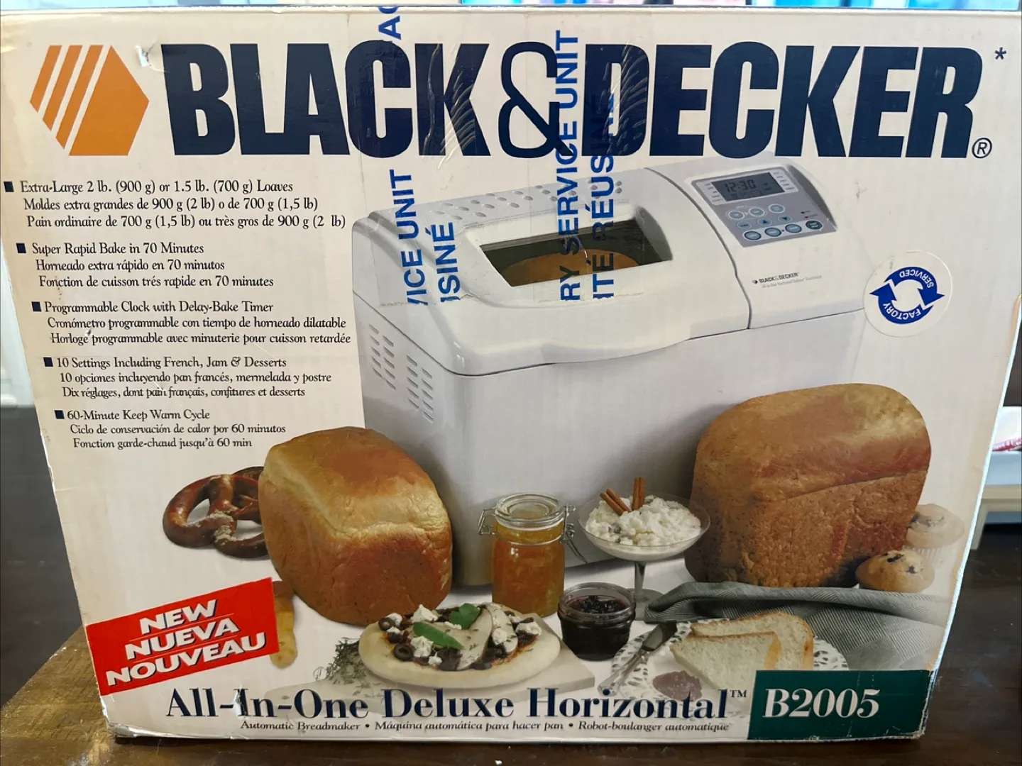 Black & Decker All-In-One Deluxe Horizontal Breadmaker B2005 thumbnail