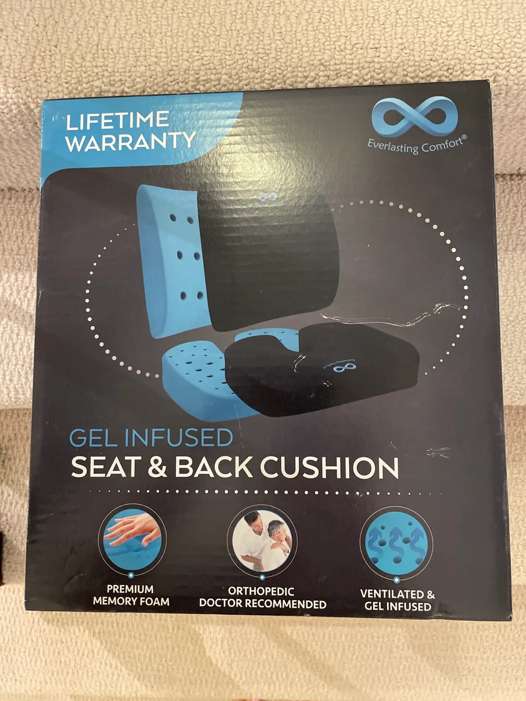 Everlasting Comfort Gel Infused Seat & Back Cushion thumbnail