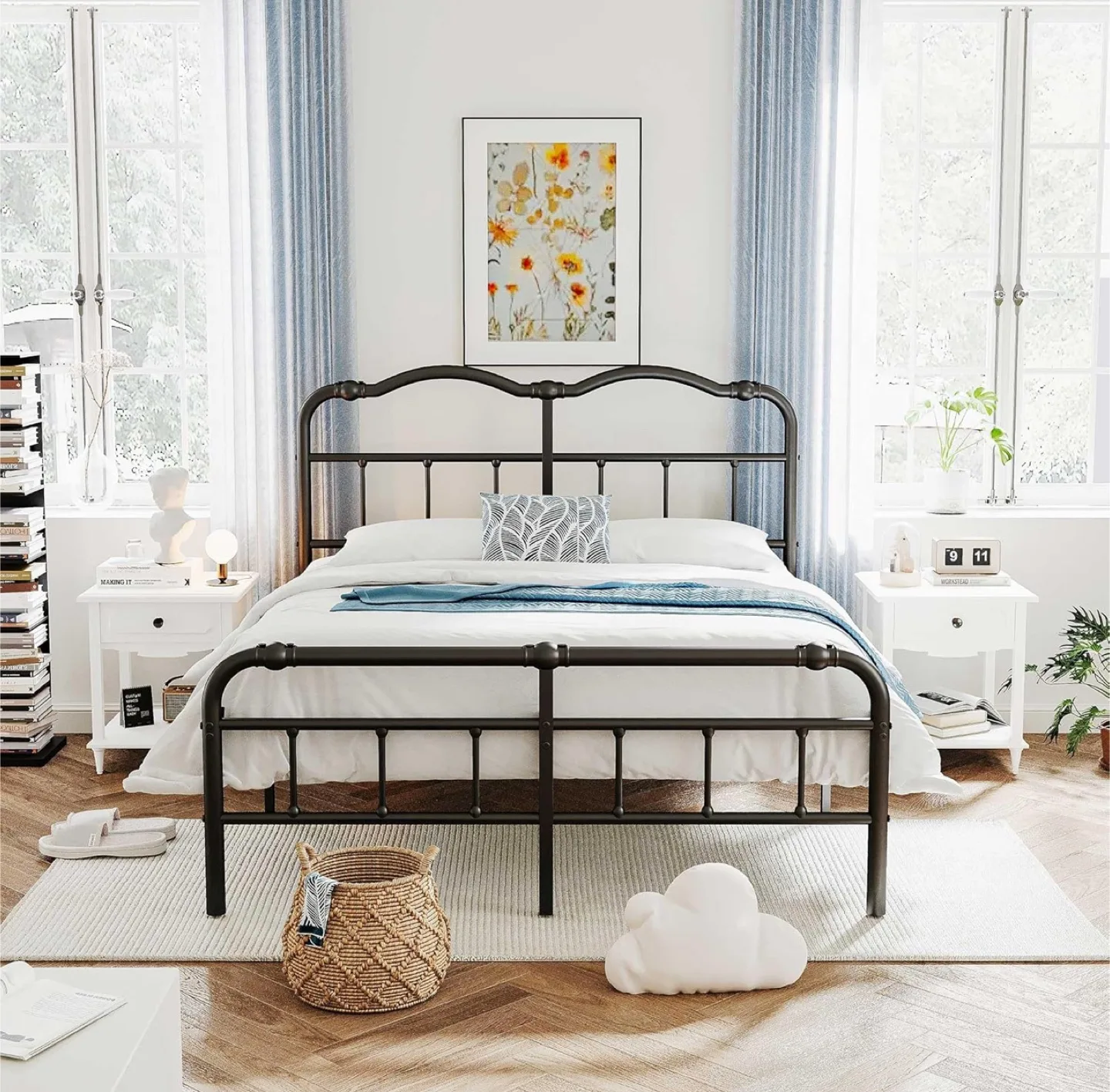 Full Size Bed Frame with Headboard and Footboard, 18” High - NEW thumbnail