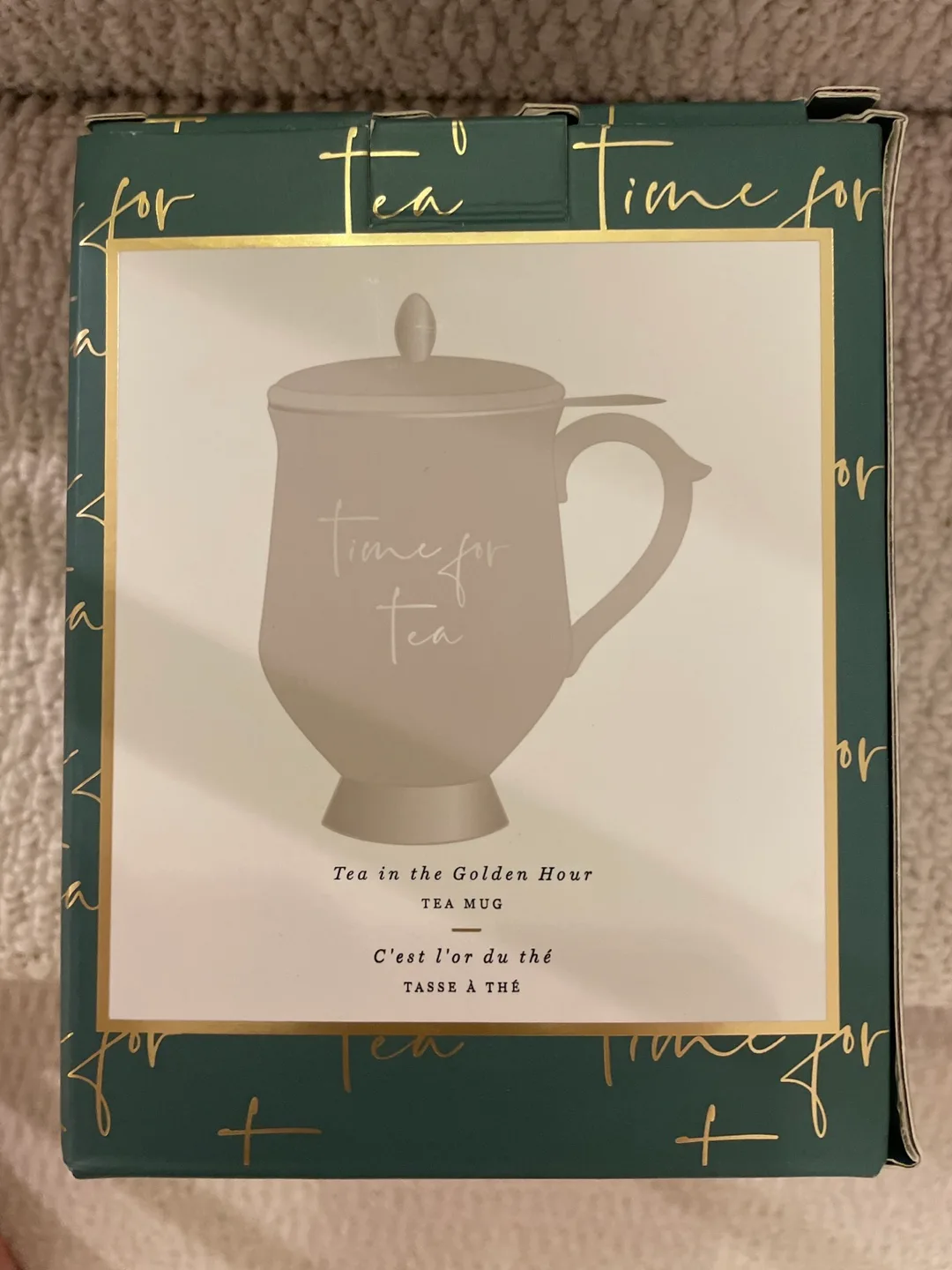 Indigo Time for Tea Mug with Infuser - New in Box! thumbnail