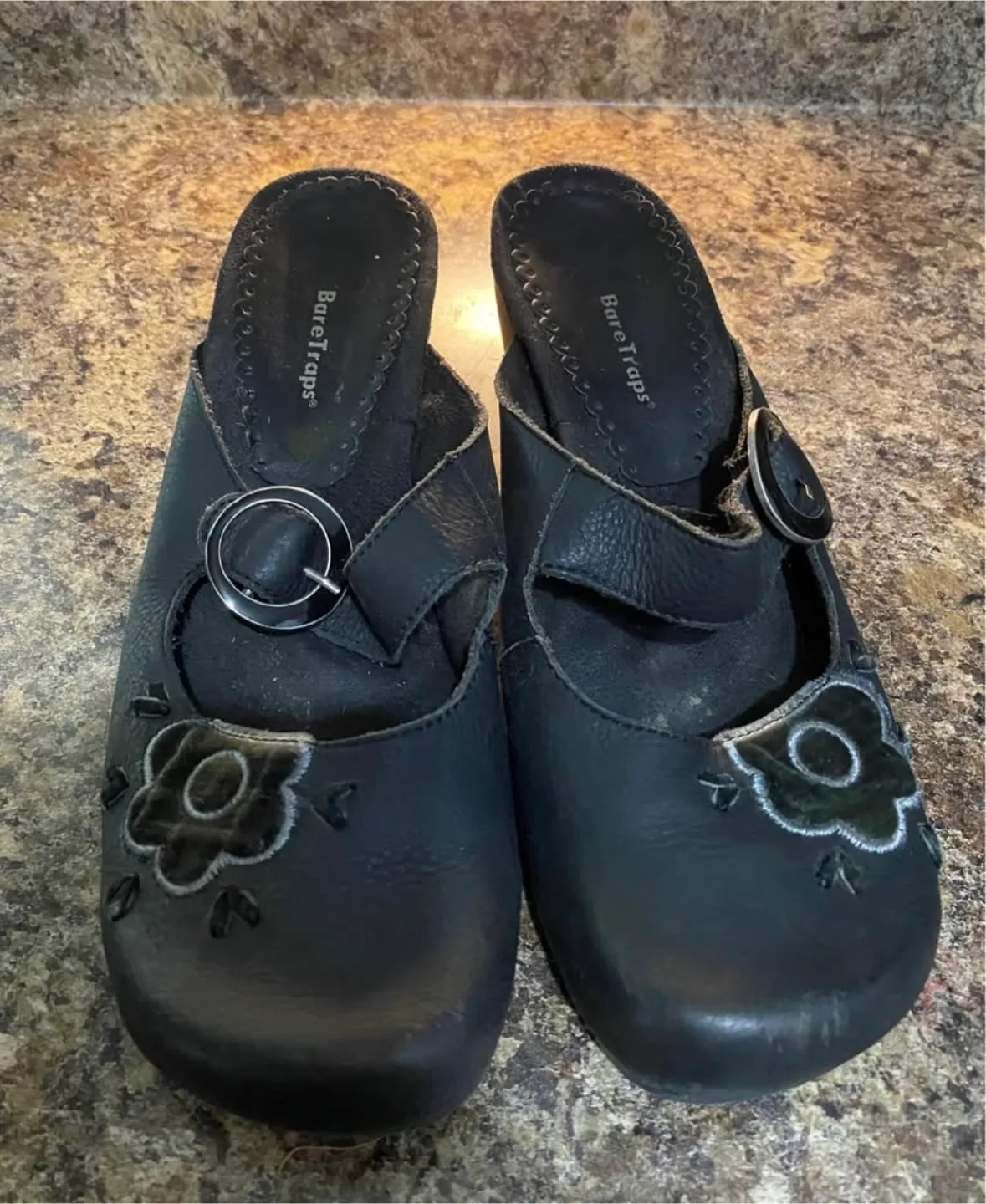 Bare Traps Black Mary Jane Mules thumbnail