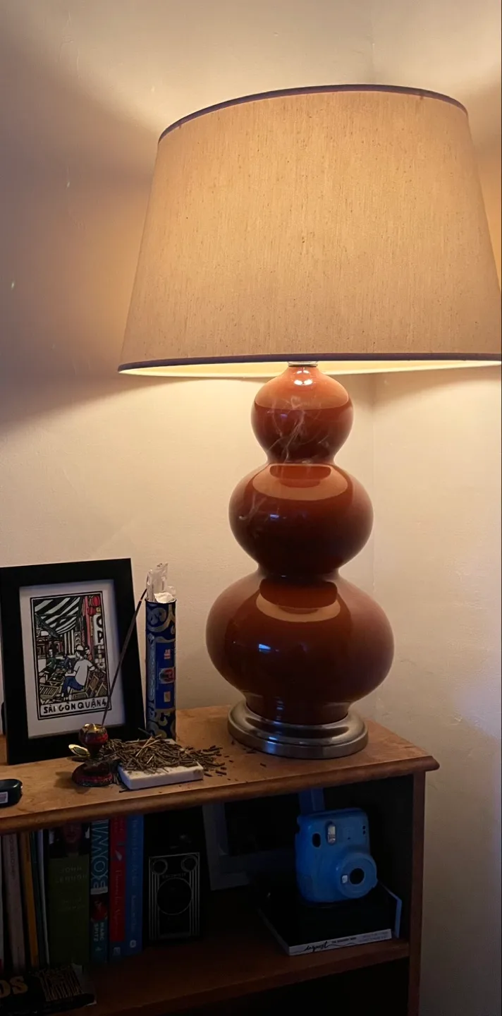 Large Vintage MCM Lamp with dimmer switch - Moving Sale! thumbnail
