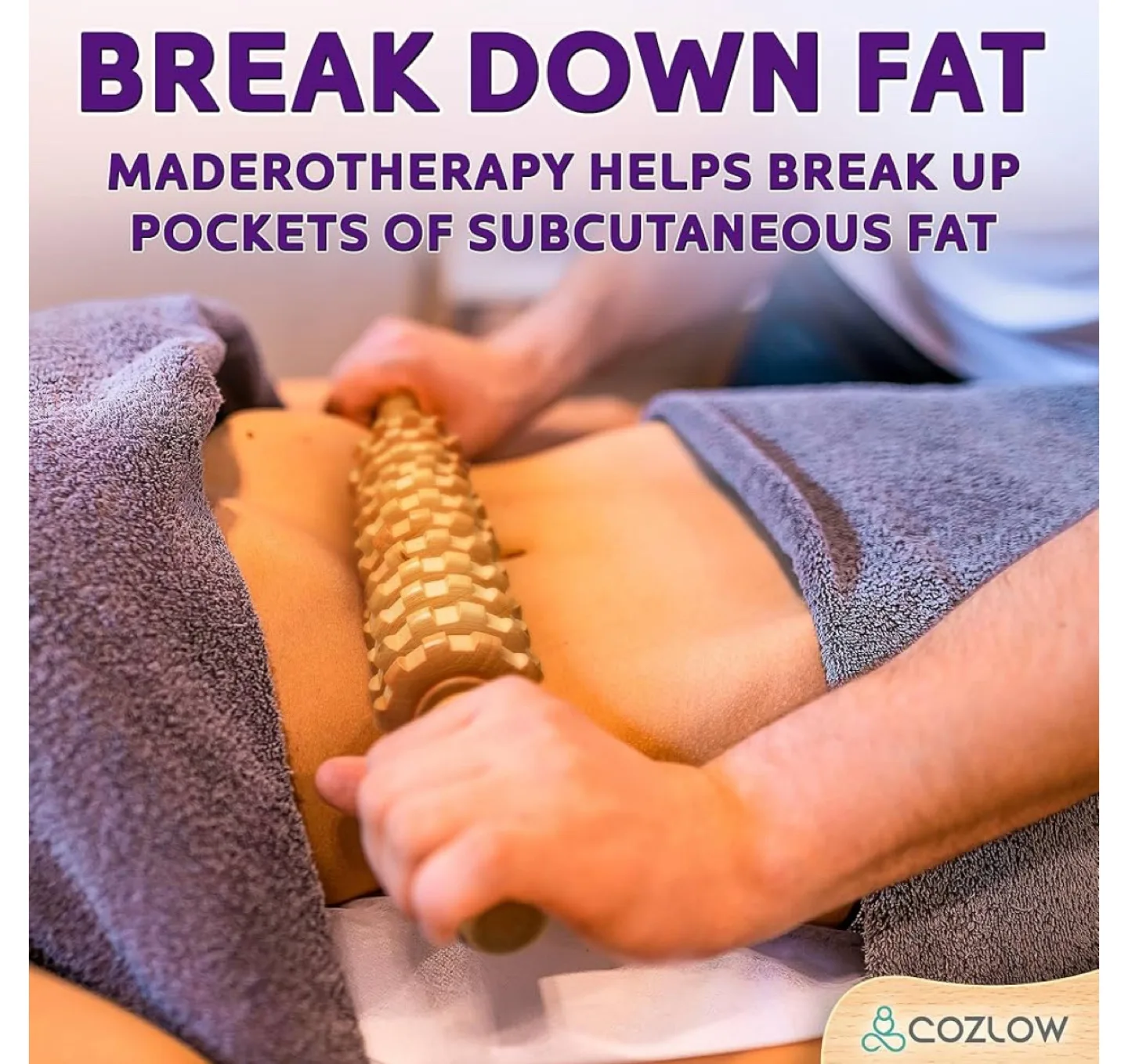 Cozlow Wood Massage Roller image indicator(3)