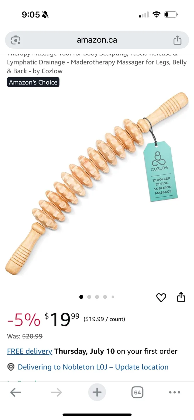 Cozlow Wood Massage Roller image indicator(7)