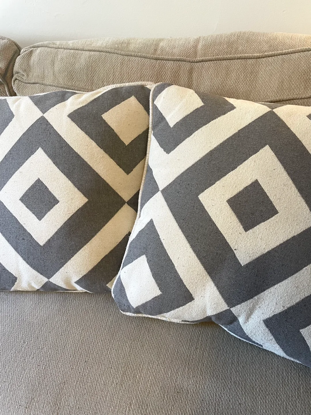 2 sided large throw pillows - Moving sale! thumbnail