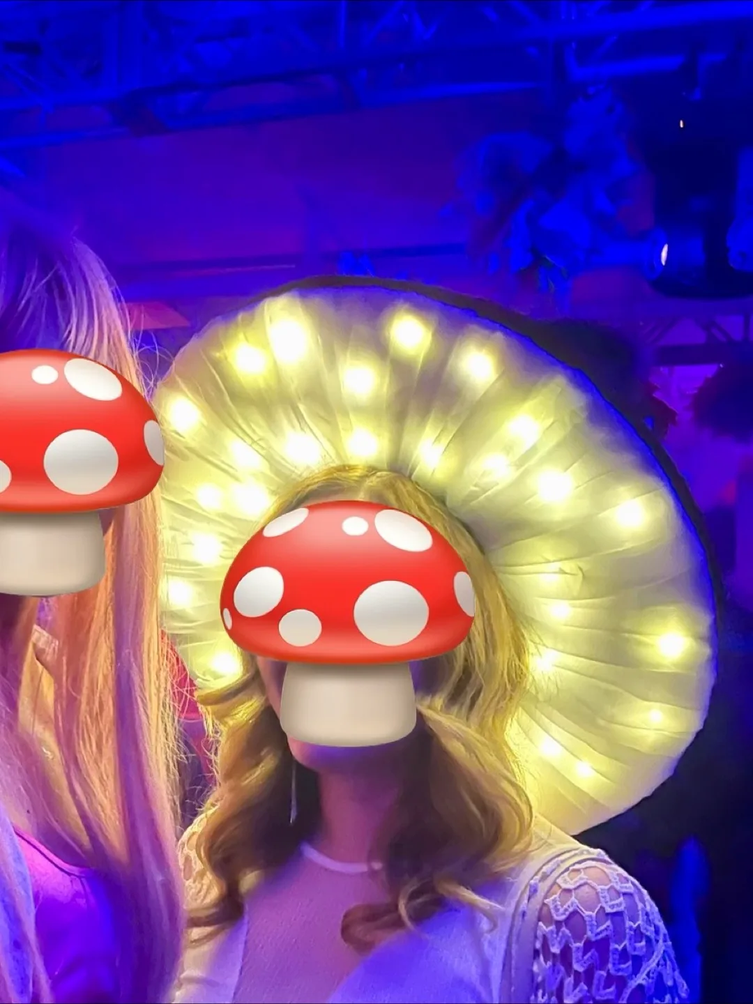 Hand made light up mushroom head costume thumbnail